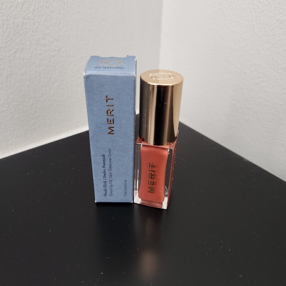 Merit Shade Slick Tinted Lip Oil - Full Sz 0.23 oz - Au Naturel